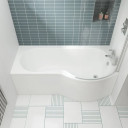 P Shaped Shower Bath Pack 1700mm Left Hand.