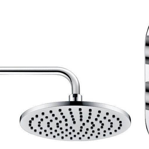 Alessandria Shower Pack Three - Single Outlet Twin Shower Valve with Overhead
